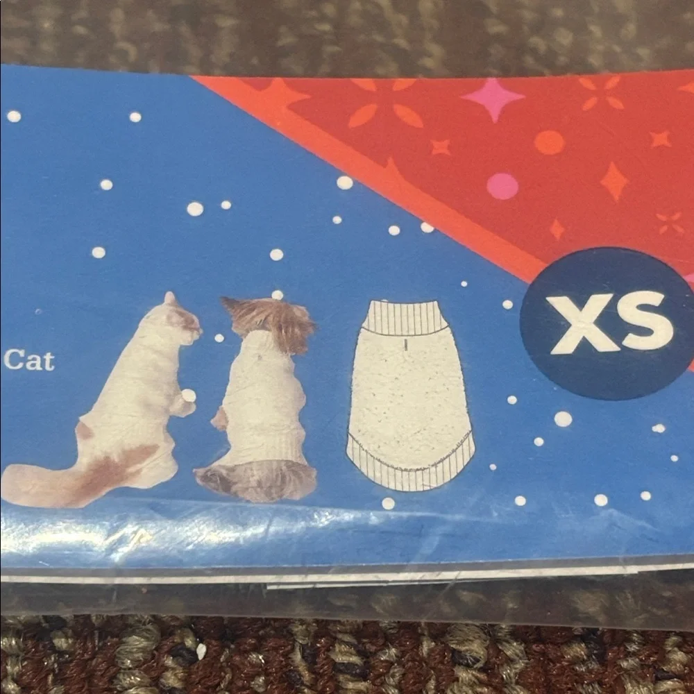 Elegant White Knit fuzzy xs small dod/cat pullover sweater pet fashion f